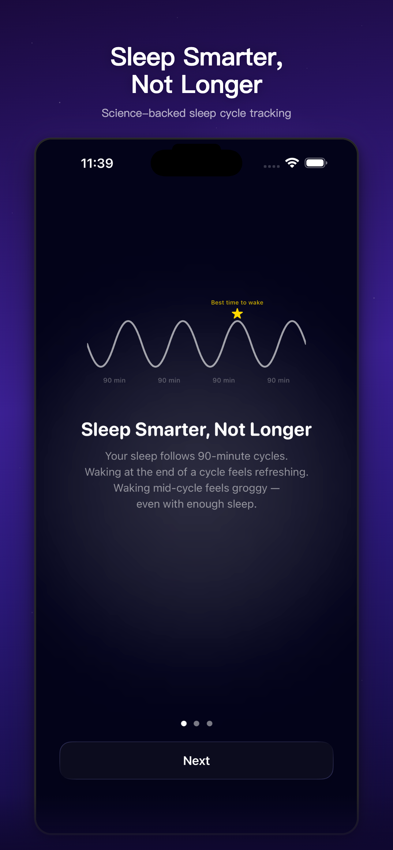 AirAlarm sleep planning screen